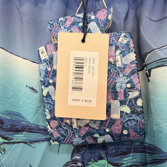 80. PETER MILLAR NWT $98 Men's Swim Trunks in Island color FREE KOOZE - Picture 4 of 8